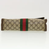 Gucci GG Canvas Web Sherry Line Clutch Bag Beige Red 41.014.3087.30 40343