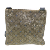 Gucci GG Implementation Shoulder Bag PVC Leather Beige Blue 295257 40344