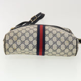 Gucci GG Canvas Sherry Line Shoulder Bag PVC Leather Gray Red Navy 40345