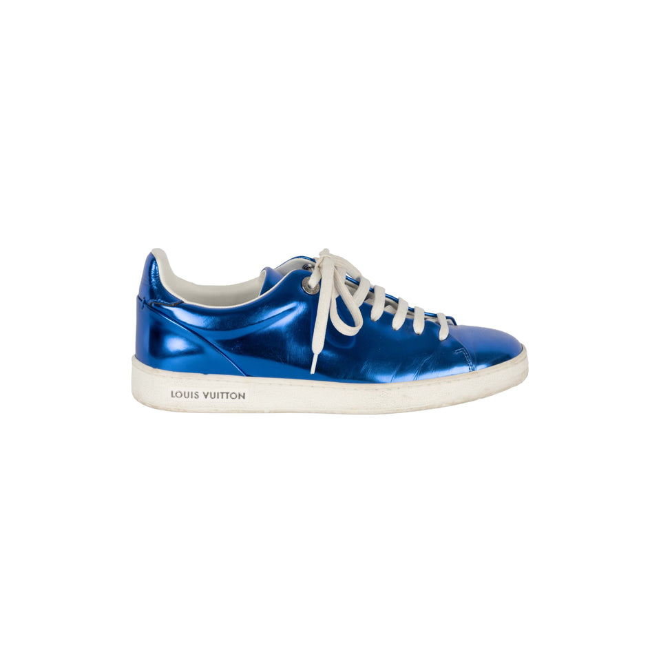 Women's Louis Vuitton Metallic Blue Sneakers - '10s