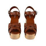 Women's Prada Wooden Platform Sandals - '10s