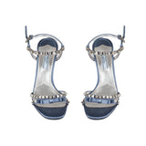 Women's Prada Crystal-Embellished Satin Sandals - '10s