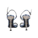 Women's Prada Crystal-Embellished Satin Sandals - '10s