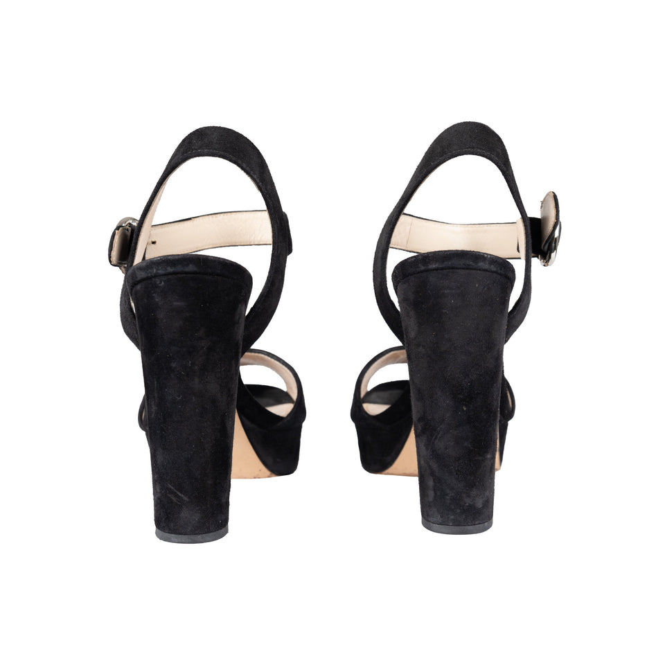 Women's Prada Suede Open-toe Heels - '10s
