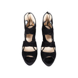 Women's Prada Suede Cut Out Open-toe Heels - '10s