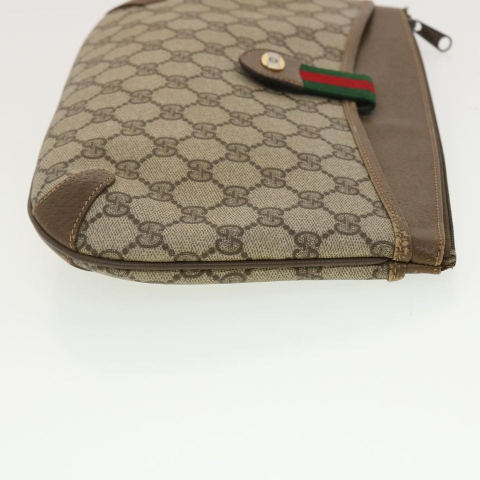 Gucci GG Canvas Shoulder Bag PVC Leather Beige 904.02.026 40371