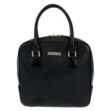 Burberry Handbag leather Black SilverMetal Handbag Tote Bag Medium Check Pattern Women