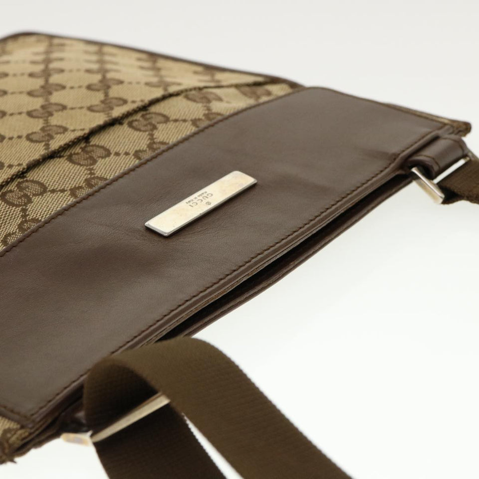Gucci GG Canvas Shoulder Bag Beige Brown 200047 40527