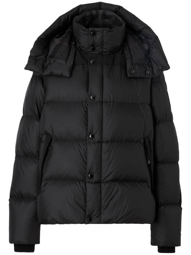 Luxury Burberry Detachable Sleeve Hoodie Padded Black