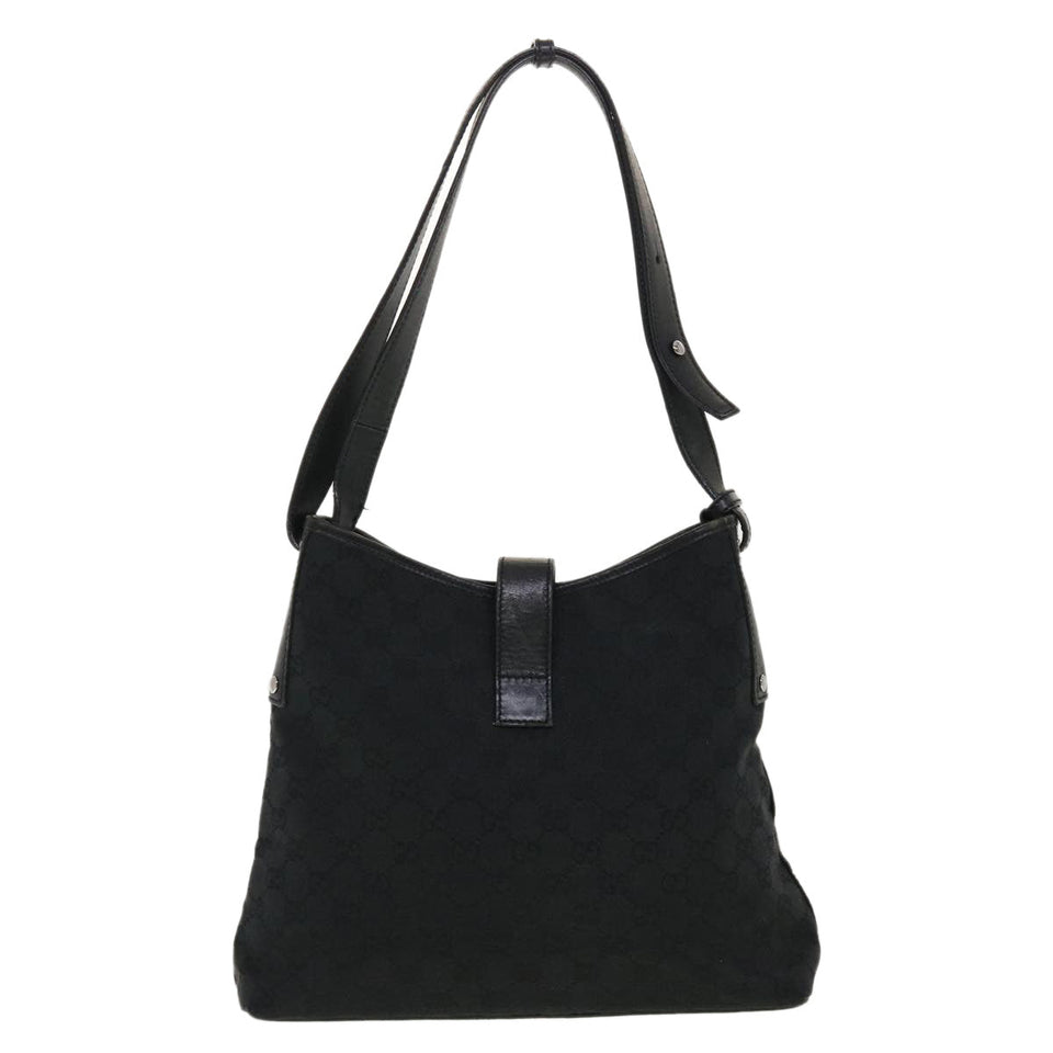 Gucci GG Canvas Jackie Shoulder Bag Black 110291 40755