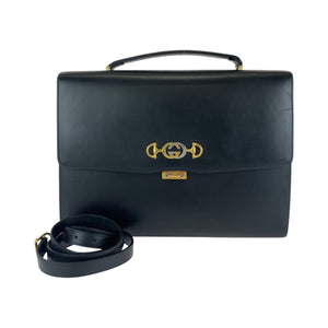 Gucci Business bag 581531 Calfskin Black GoldMetal Zumi