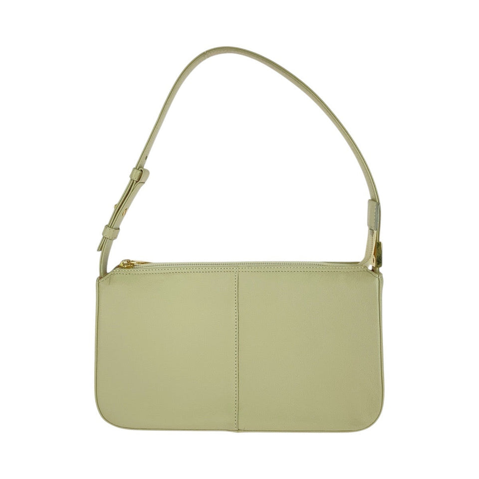 Burberry Handbag leather Off White Cream Gold Metal Handbag Shoulder Bag Medium Check Pattern Women