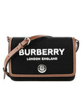 Luxury Burberry Cotton Technical Leather Cross Bag