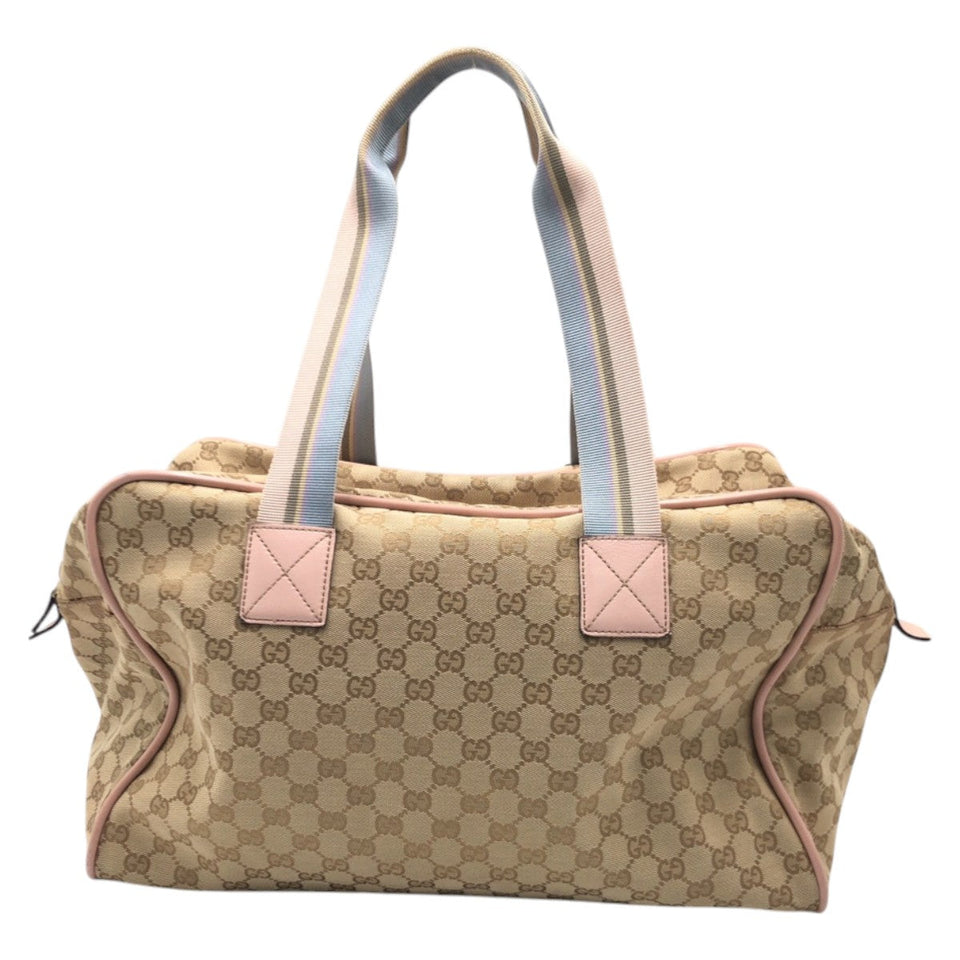 Gucci Boston Duffel bag 153240 GG canvas Brown pink Boston Duffel bag unisex GG pattern Women