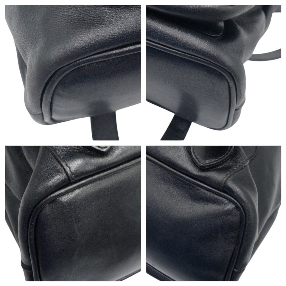Gucci Backpack 003 1998 0016 leather Black black Backpack Unisex Bamboo Women