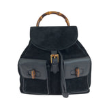 Gucci Backpack 003 2058 Suede black Bamboo