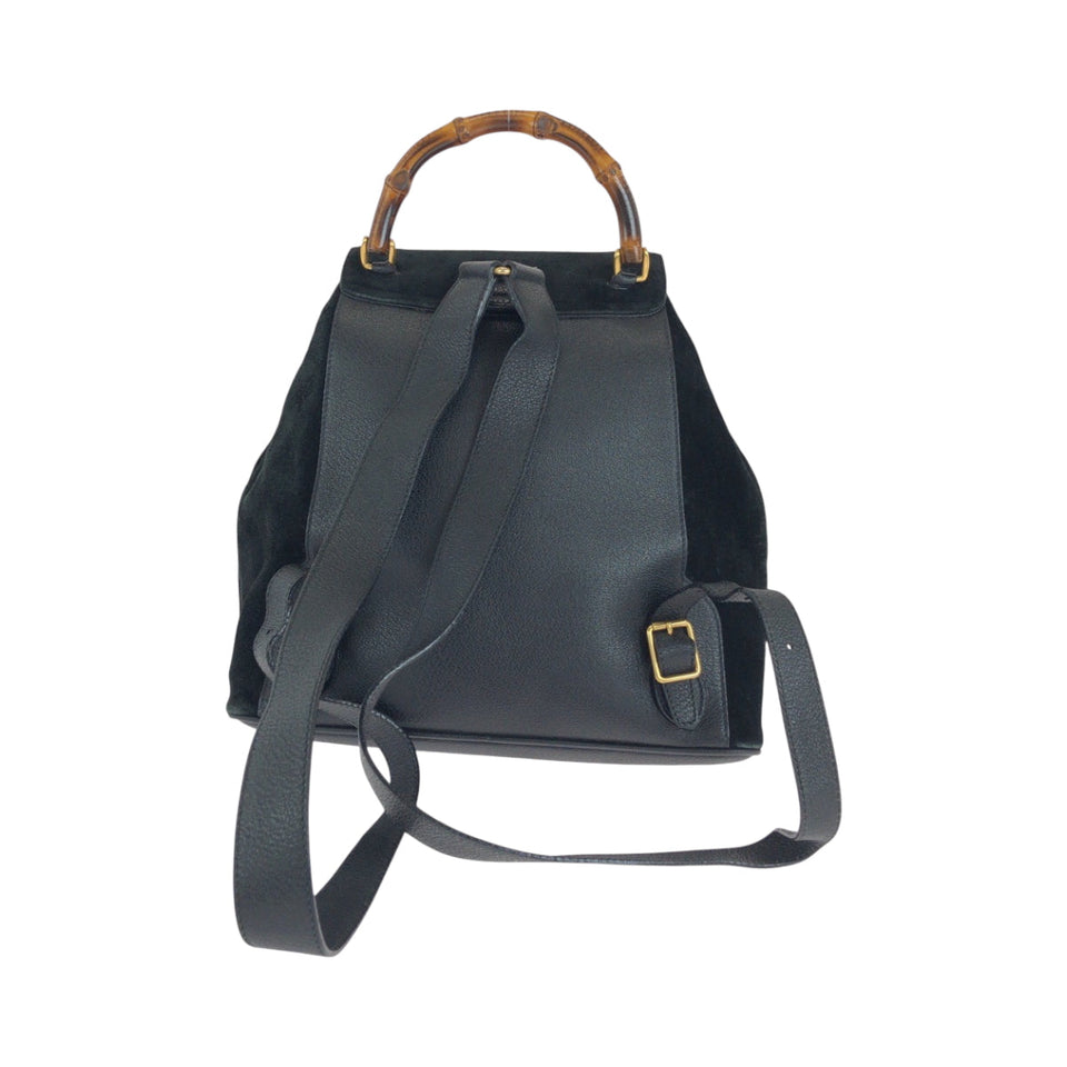 Gucci Backpack 003 2058 Suede black Bamboo