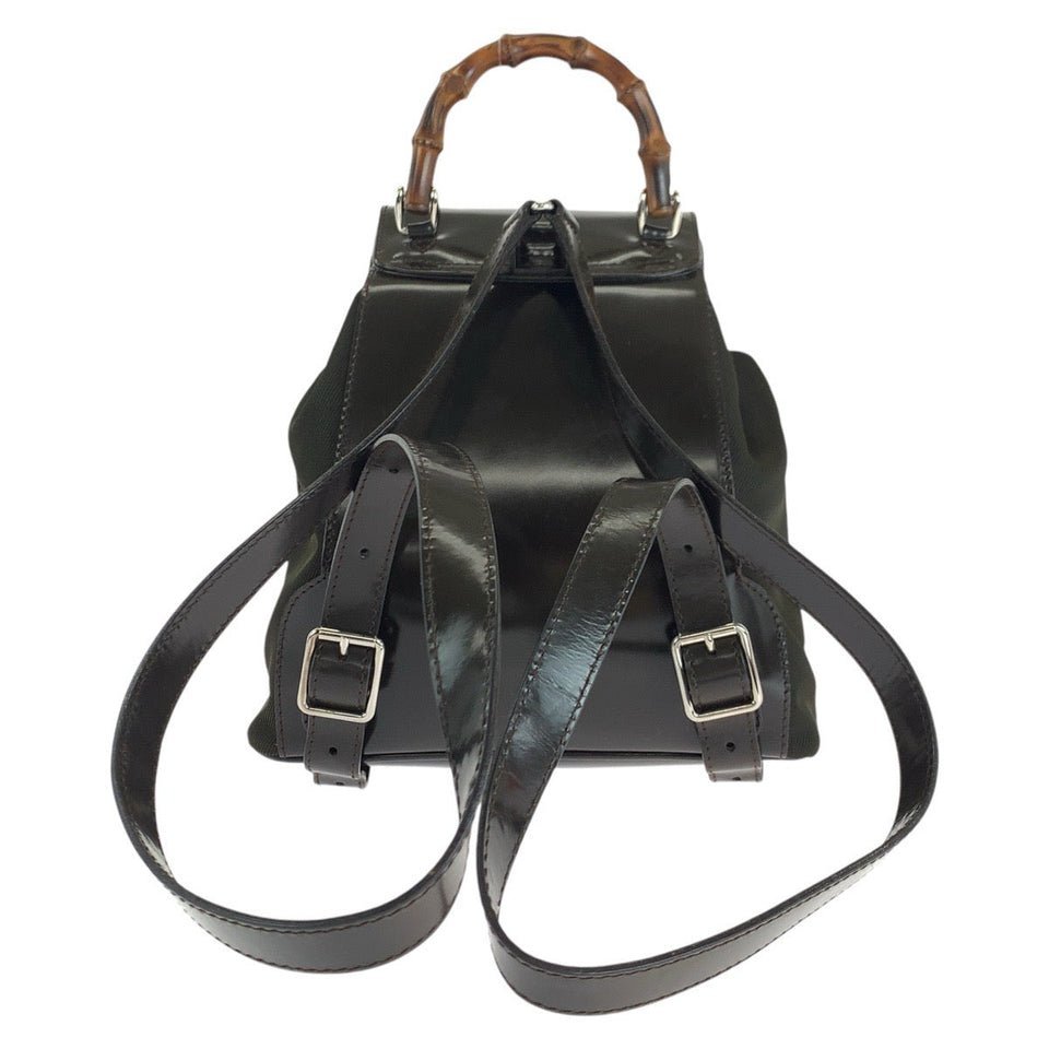 Gucci Backpack 003 1998 0030 canvas Brown Bamboo