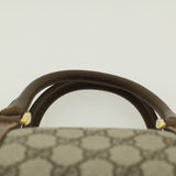 Gucci GG Canvas Hand Bag PVC Leather Beige 41256