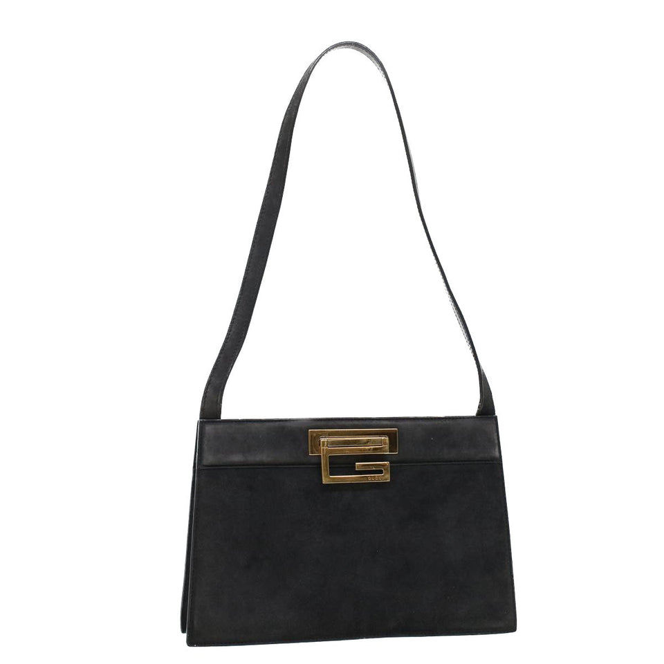 Gucci Shoulder Bag Suede Gray 41317