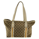 Gucci GG Canvas Sherry Line Tote Bag Beige Yellow 137396 41322