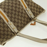 Gucci GG Canvas Sherry Line Tote Bag Beige Yellow 137396 41322