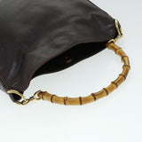 Gucci Bamboo Hand Bag Leather Brown 0011638 41342