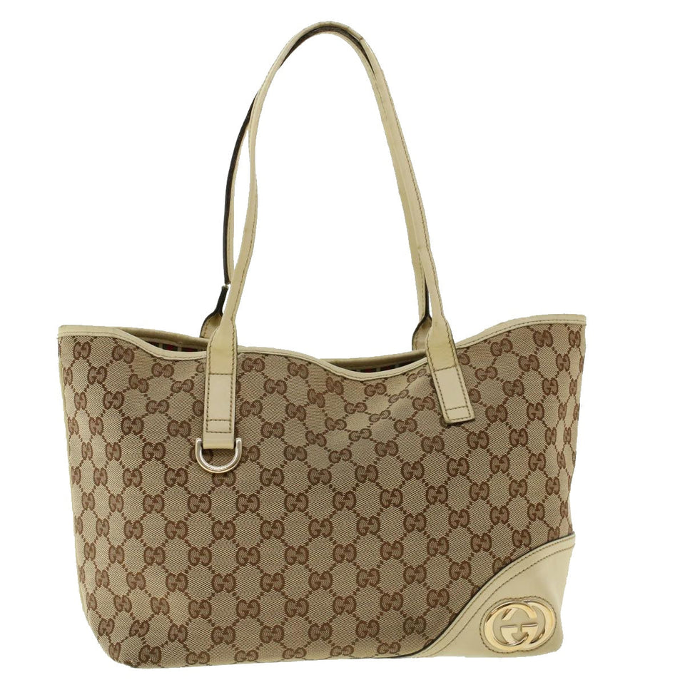 Gucci GG Canvas Tote Bag Beige 169946 41352