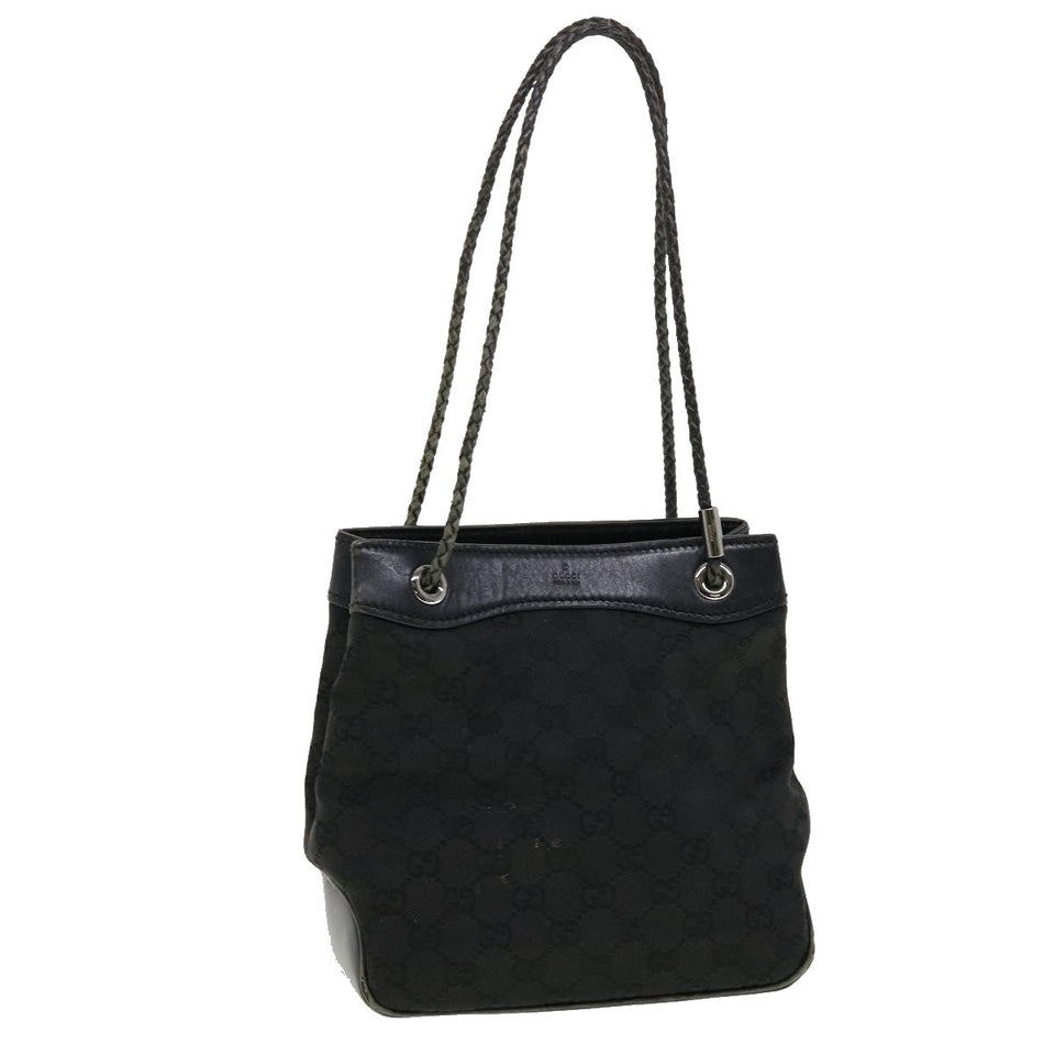 Gucci GG Canvas Shoulder Bag Black 109143 41377