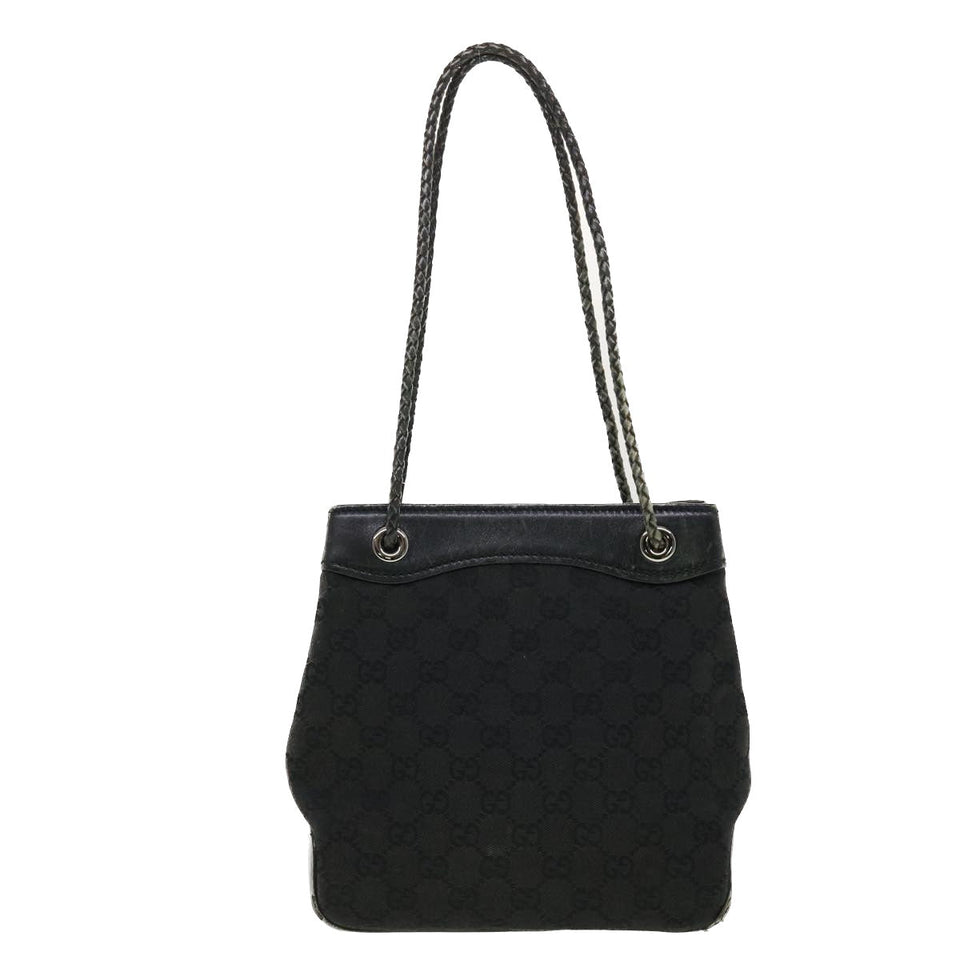 Gucci GG Canvas Shoulder Bag Black 109143 41377