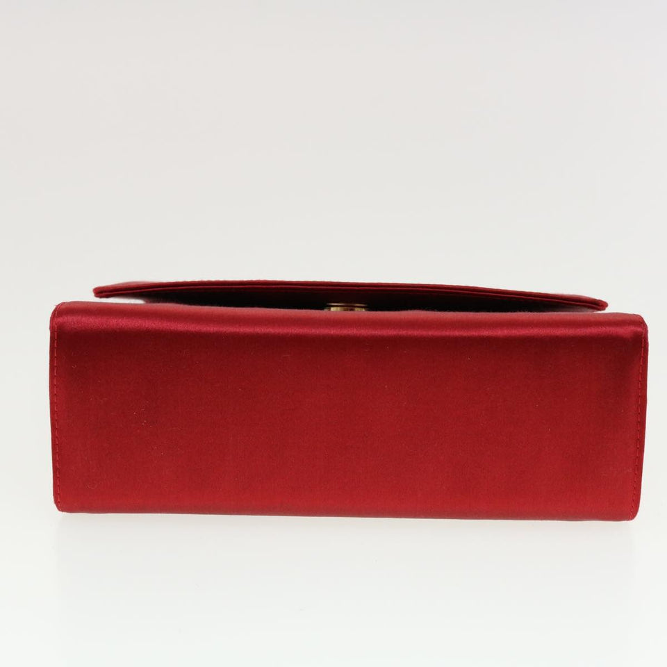 Gucci Bamboo Hand Bag Satin Red 005 781 0265 41378
