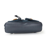Gucci Backpack 003.58.0016 Suede, Leather Navy Bamboo Women