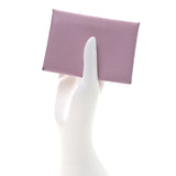 Hermes Epsom Calvi Duo Card Case Mauve Sylvestre