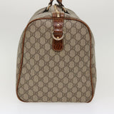 Gucci GG Canvas Boston Bag PVC Leather Beige 206501 42086