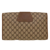 Gucci GG Canvas Web Sherry Line Clutch Bag PVC Leather Beige Green 42088