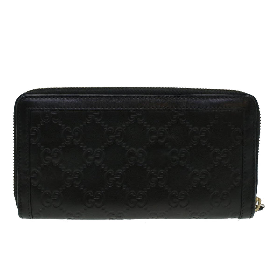 Gucci GG Canvas Guccissima Long Wallet Black 291132 42180