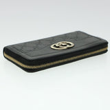 Gucci GG Canvas Guccissima Long Wallet Black 291132 42180