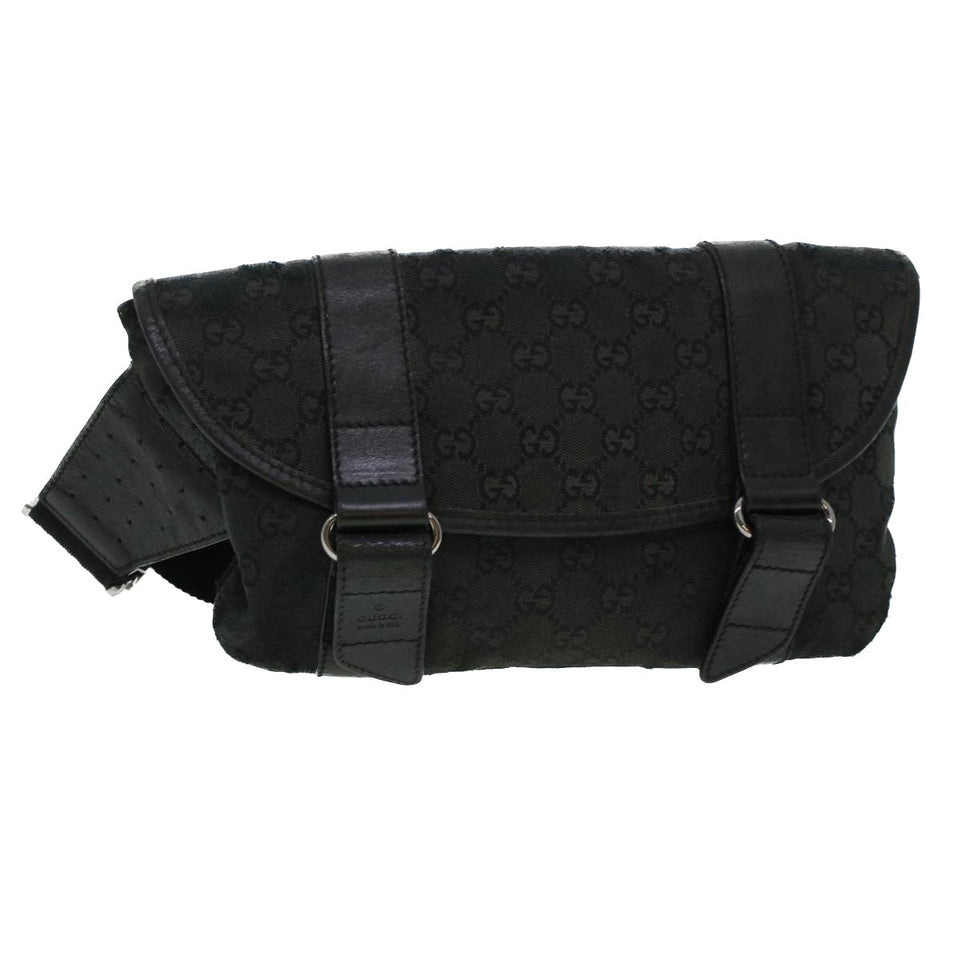 Gucci GG Canvas Waist Bag Black 145851 42185