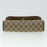 Gucci GG Canvas Web Sherry Line Clutch Bag PVC Leather Beige Red 42430