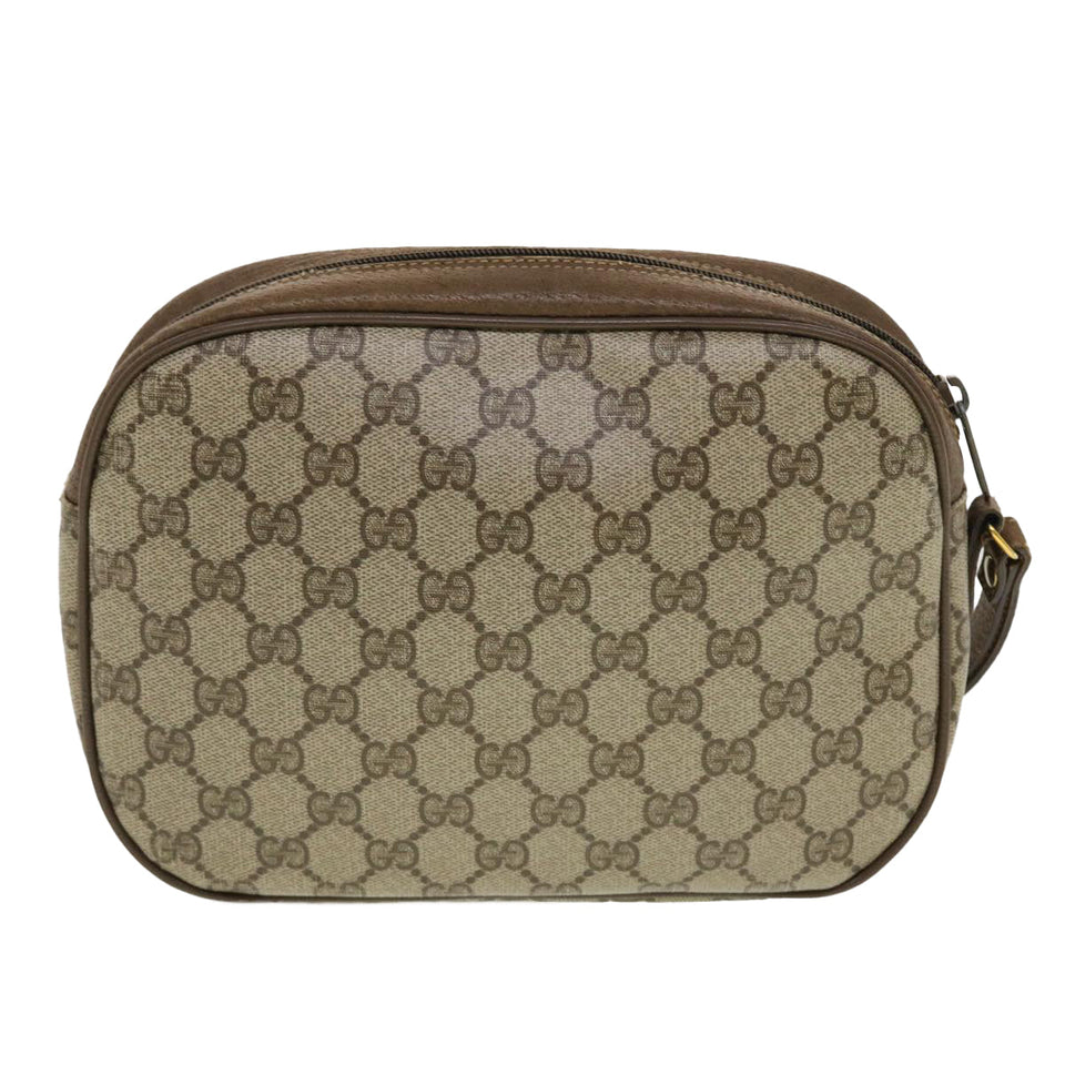 Gucci GG Canvas Web Sherry Line Clutch Bag Beige Red Green 8901034 42585