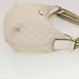 Gucci GG Canvas Sherry Line Shoulder Bag White Green 181092 42713