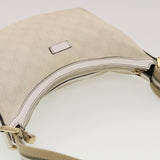 Gucci GG Canvas Sherry Line Shoulder Bag White Green 181092 42713