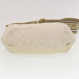 Gucci GG Canvas Sherry Line Shoulder Bag White Green 181092 42713