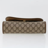 Gucci GG Canvas Web Sherry Line Clutch Bag PVC Leather Beige Red Green 42716