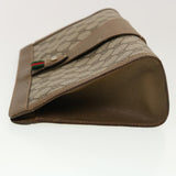 Gucci GG Canvas Web Sherry Line Clutch Bag Beige Red Green 8901033 42746