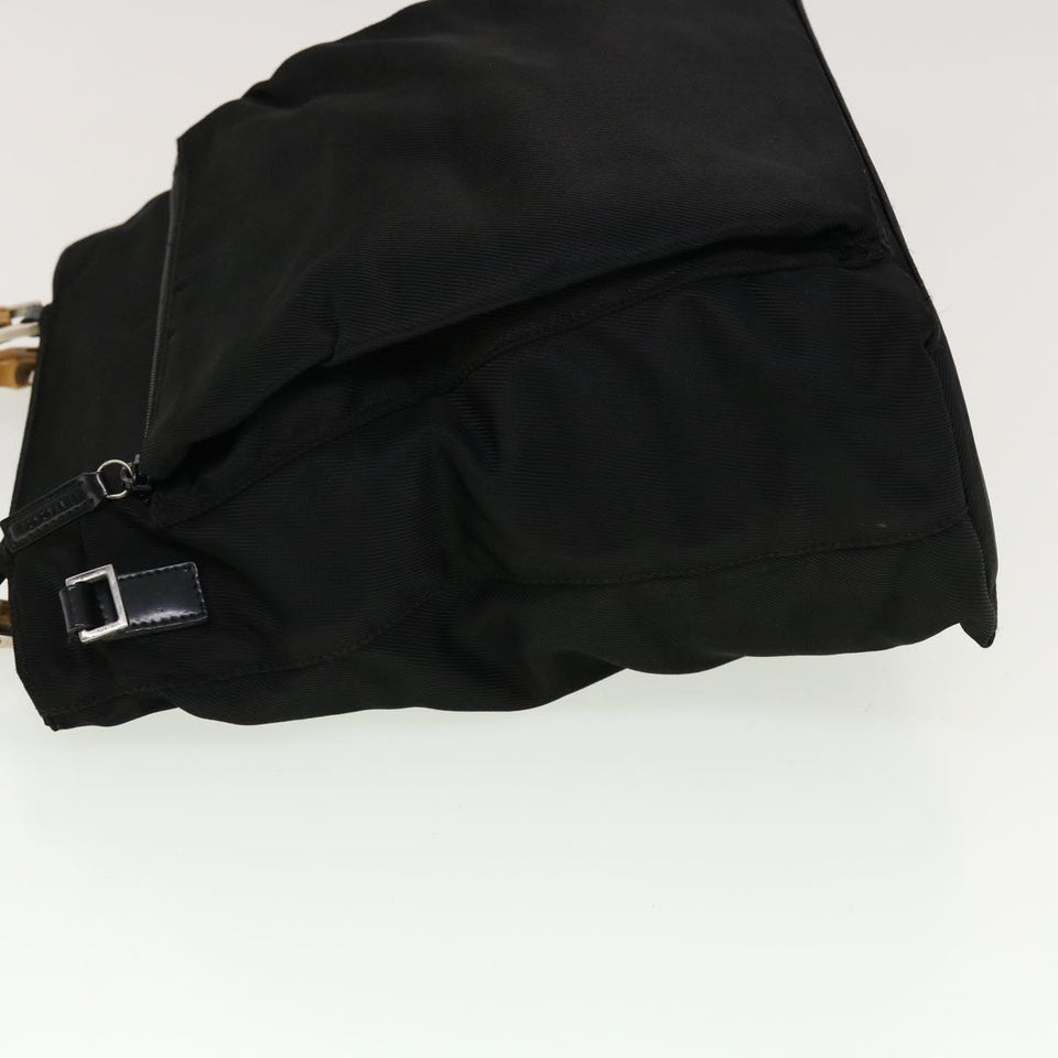 Gucci Bamboo Hand Bag Nylon 2way Black 002.2122.0506 42767