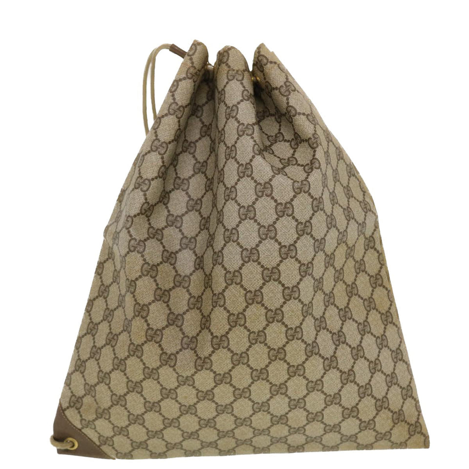 Gucci GG Canvas Shoulder Bag PVC Leather Beige 97.19.302 42832