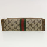 Gucci GG Canvas Web Sherry Line Clutch Bag Beige Red Green 84.01.001 42878