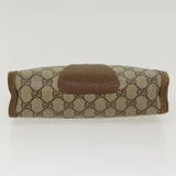 Gucci GG Canvas Web Sherry Line Clutch Bag PVC Leather Beige Green 43090