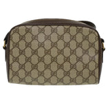 Gucci GG Canvas Web Sherry Line Shoulder Bag PVC Leather Beige Green 43091